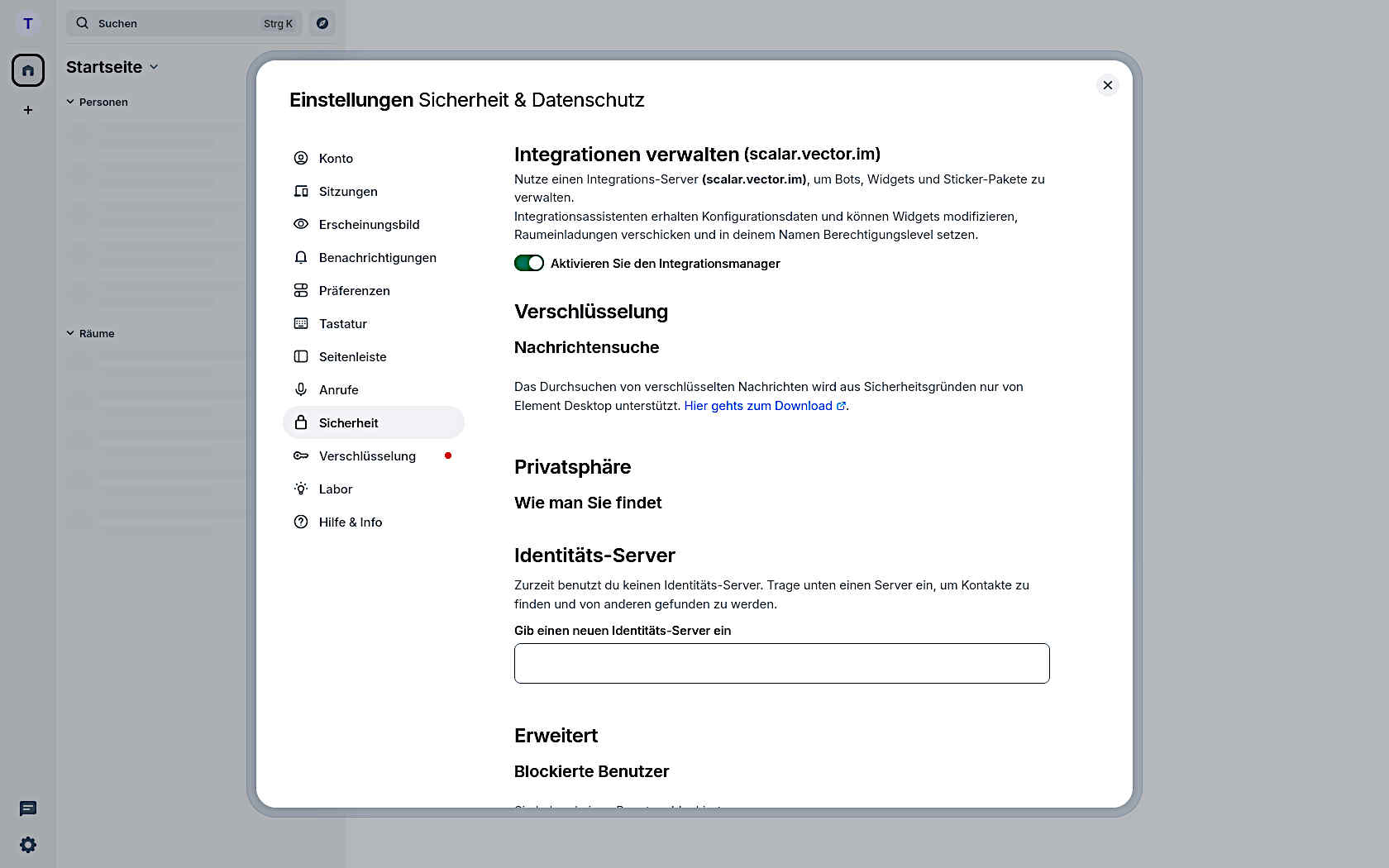 Sicherheit und Privatsphäre